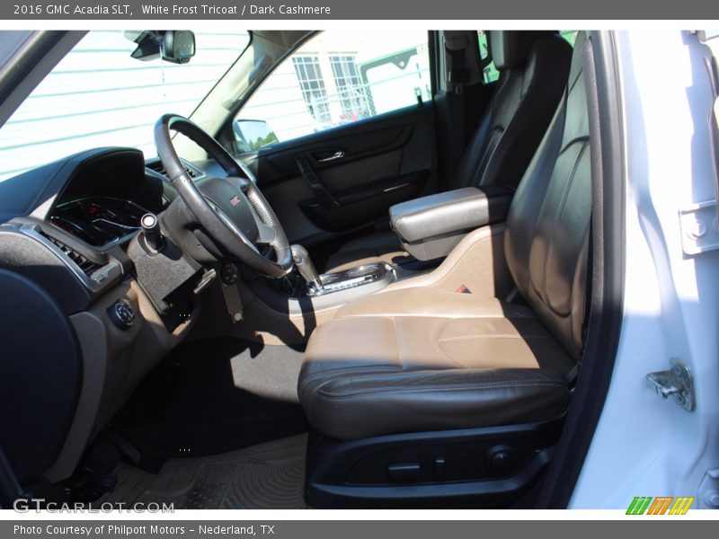 White Frost Tricoat / Dark Cashmere 2016 GMC Acadia SLT