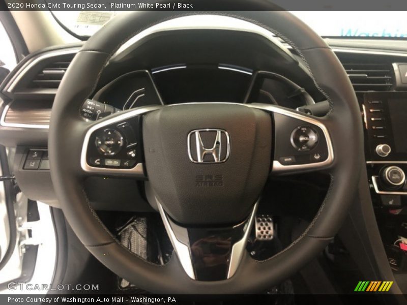Platinum White Pearl / Black 2020 Honda Civic Touring Sedan