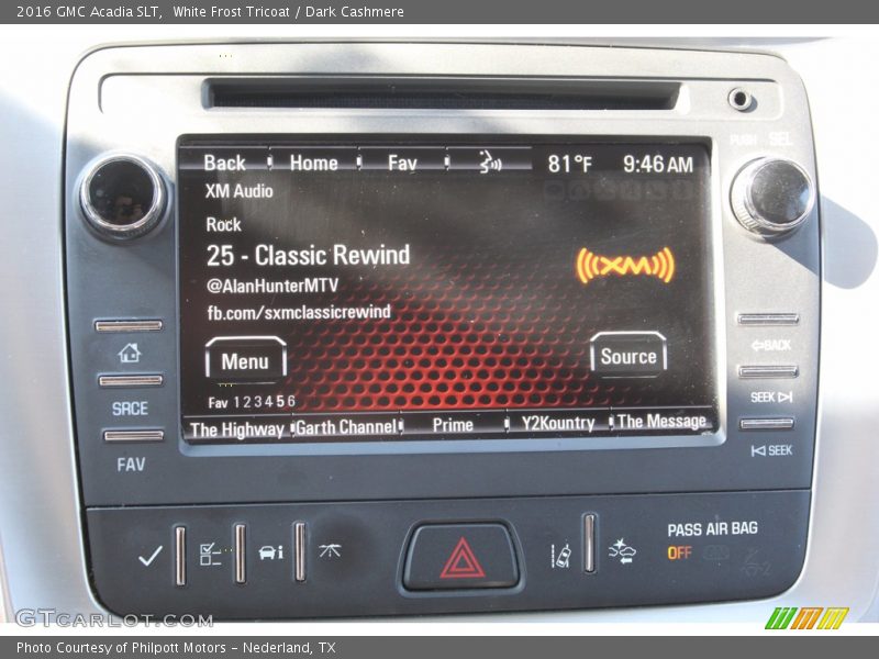 White Frost Tricoat / Dark Cashmere 2016 GMC Acadia SLT