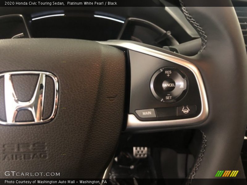 Platinum White Pearl / Black 2020 Honda Civic Touring Sedan