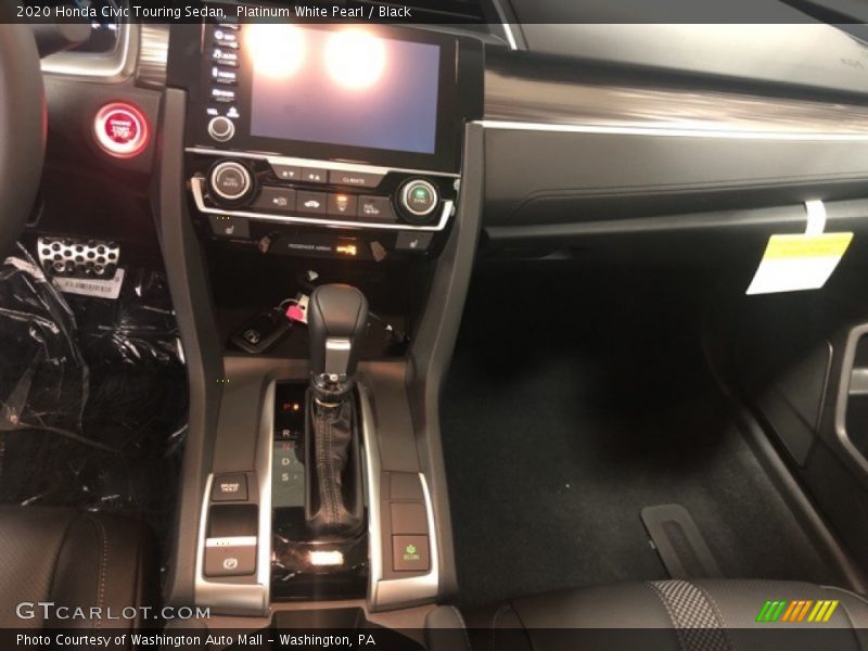 Platinum White Pearl / Black 2020 Honda Civic Touring Sedan
