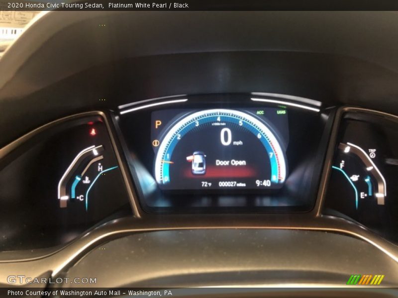 Platinum White Pearl / Black 2020 Honda Civic Touring Sedan