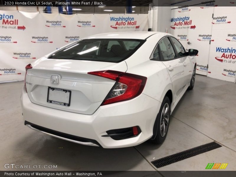 Platinum White Pearl / Black 2020 Honda Civic LX Sedan