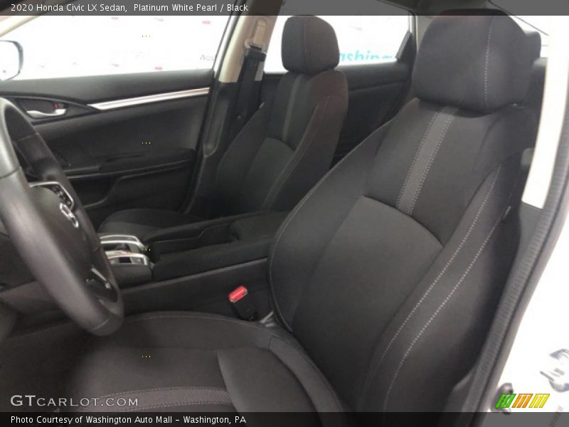 Platinum White Pearl / Black 2020 Honda Civic LX Sedan