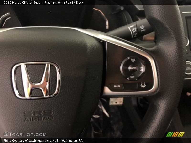 Platinum White Pearl / Black 2020 Honda Civic LX Sedan