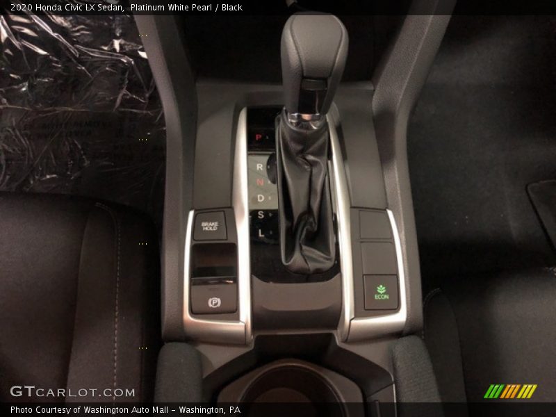 Platinum White Pearl / Black 2020 Honda Civic LX Sedan