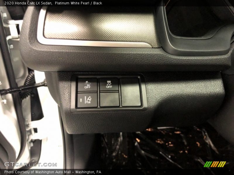 Platinum White Pearl / Black 2020 Honda Civic LX Sedan