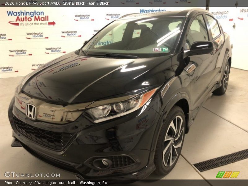 Crystal Black Pearl / Black 2020 Honda HR-V Sport AWD