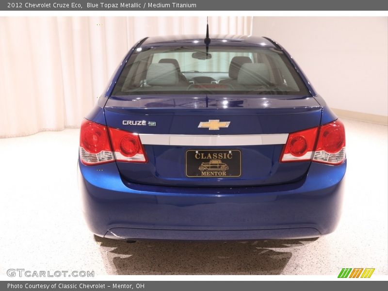 Blue Topaz Metallic / Medium Titanium 2012 Chevrolet Cruze Eco