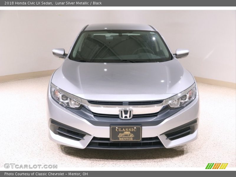 Lunar Silver Metallic / Black 2018 Honda Civic LX Sedan