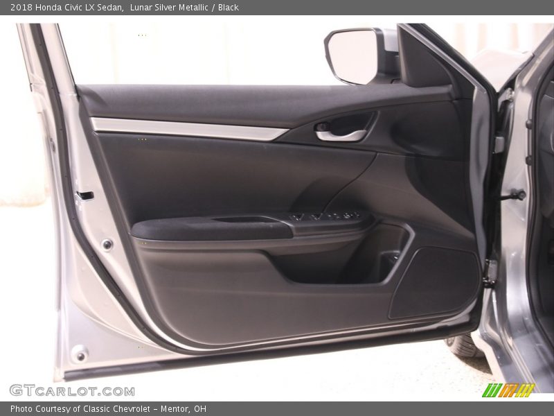 Lunar Silver Metallic / Black 2018 Honda Civic LX Sedan
