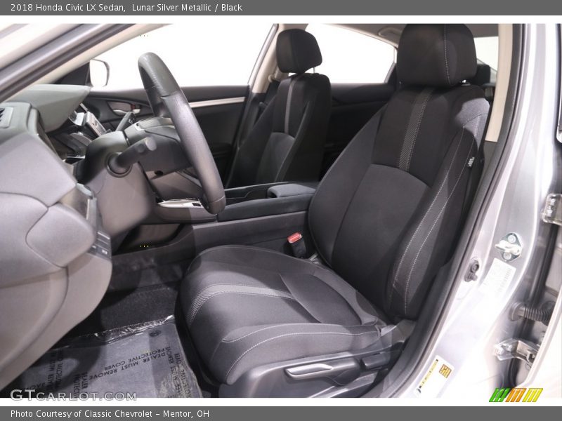 Lunar Silver Metallic / Black 2018 Honda Civic LX Sedan