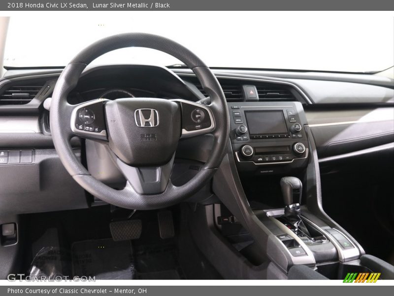 Lunar Silver Metallic / Black 2018 Honda Civic LX Sedan
