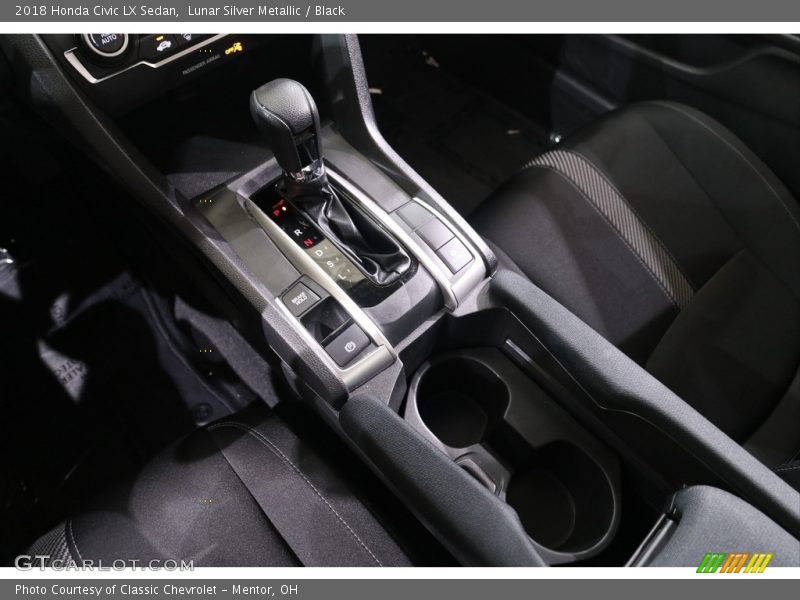 Lunar Silver Metallic / Black 2018 Honda Civic LX Sedan