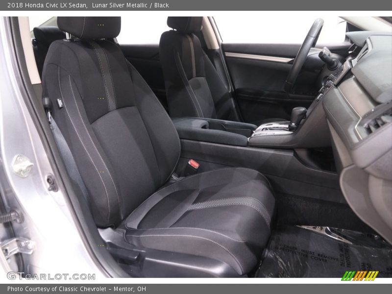 Lunar Silver Metallic / Black 2018 Honda Civic LX Sedan