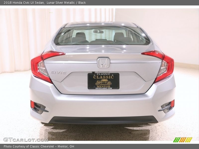 Lunar Silver Metallic / Black 2018 Honda Civic LX Sedan