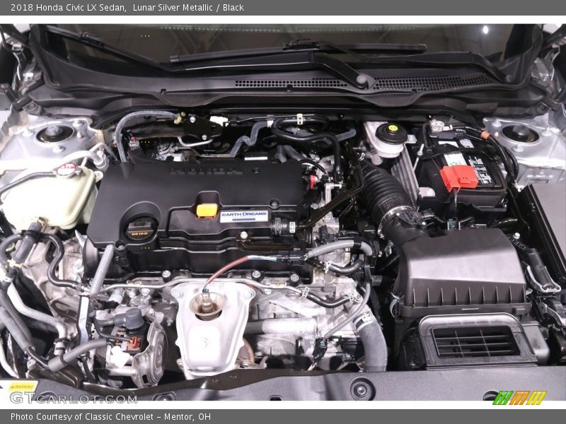 Lunar Silver Metallic / Black 2018 Honda Civic LX Sedan
