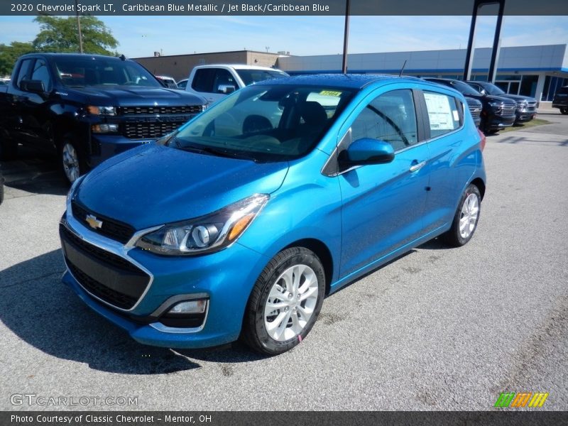 Caribbean Blue Metallic / Jet Black/Caribbean Blue 2020 Chevrolet Spark LT
