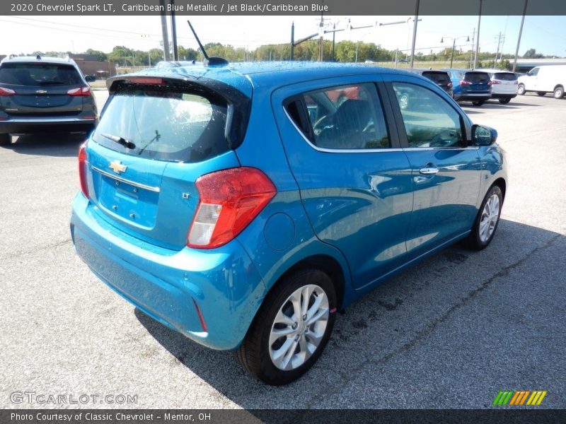 Caribbean Blue Metallic / Jet Black/Caribbean Blue 2020 Chevrolet Spark LT