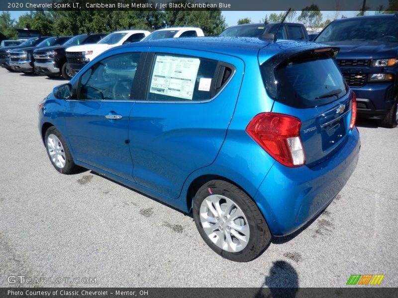 Caribbean Blue Metallic / Jet Black/Caribbean Blue 2020 Chevrolet Spark LT