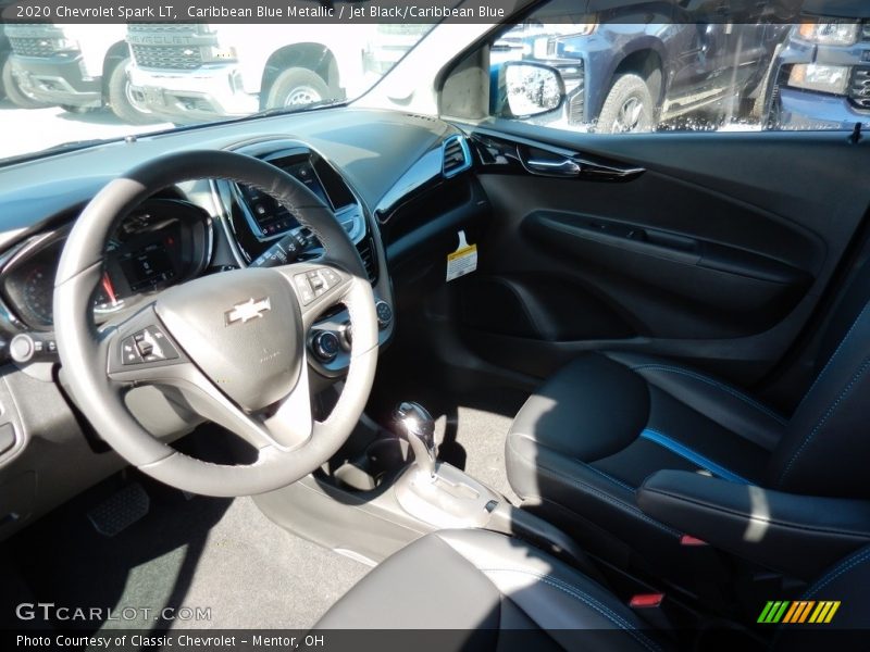 Caribbean Blue Metallic / Jet Black/Caribbean Blue 2020 Chevrolet Spark LT