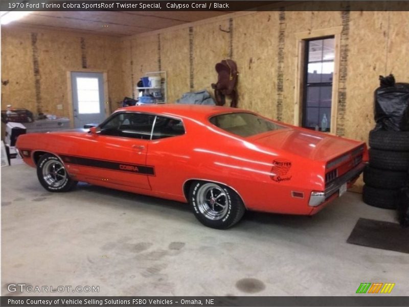 Calypso Coral / Black 1970 Ford Torino Cobra SportsRoof Twister Special