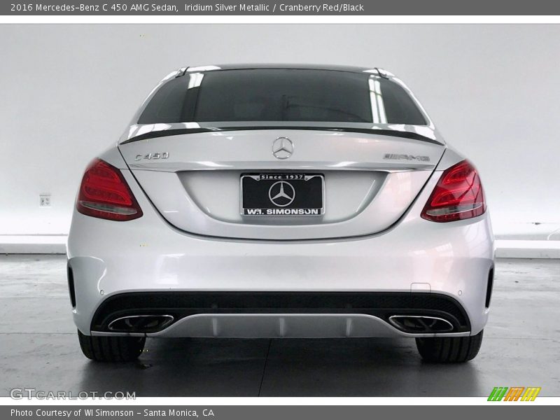 Iridium Silver Metallic / Cranberry Red/Black 2016 Mercedes-Benz C 450 AMG Sedan
