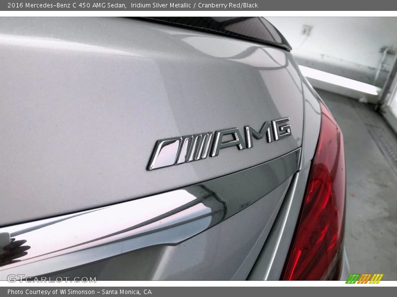 Iridium Silver Metallic / Cranberry Red/Black 2016 Mercedes-Benz C 450 AMG Sedan