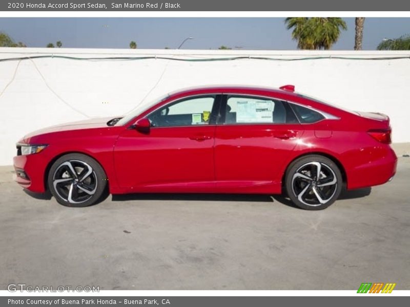 San Marino Red / Black 2020 Honda Accord Sport Sedan