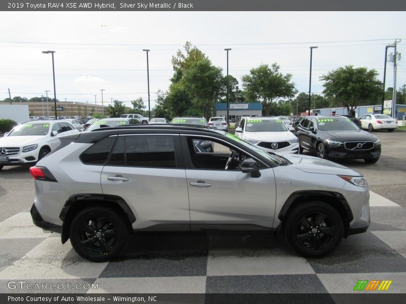 Silver Sky Metallic / Black 2019 Toyota RAV4 XSE AWD Hybrid