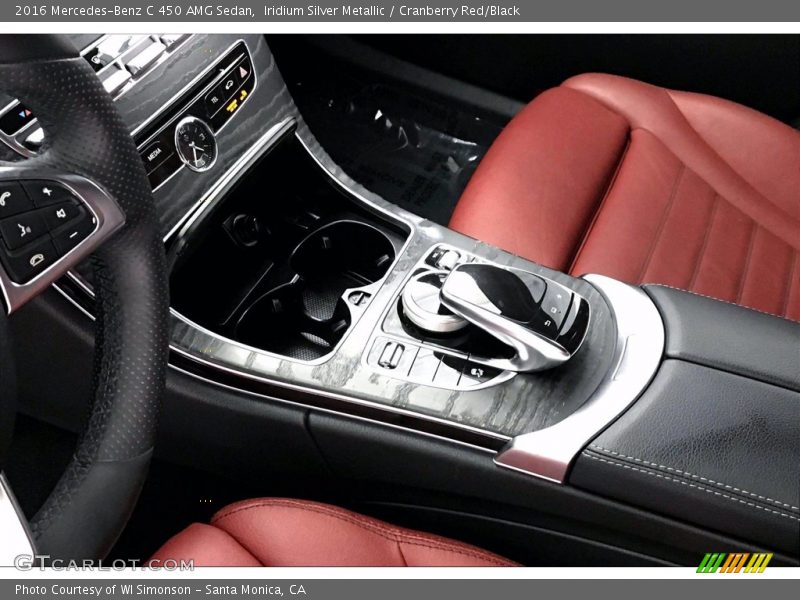Iridium Silver Metallic / Cranberry Red/Black 2016 Mercedes-Benz C 450 AMG Sedan