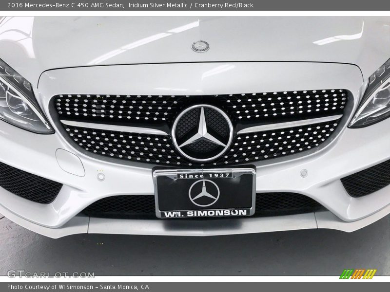 Iridium Silver Metallic / Cranberry Red/Black 2016 Mercedes-Benz C 450 AMG Sedan