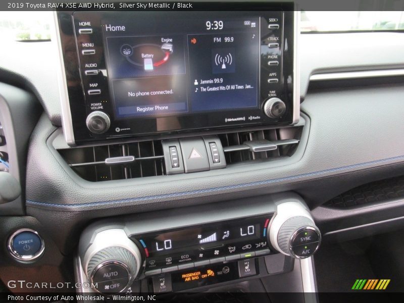 Silver Sky Metallic / Black 2019 Toyota RAV4 XSE AWD Hybrid