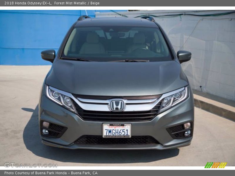 Forest Mist Metallic / Beige 2018 Honda Odyssey EX-L