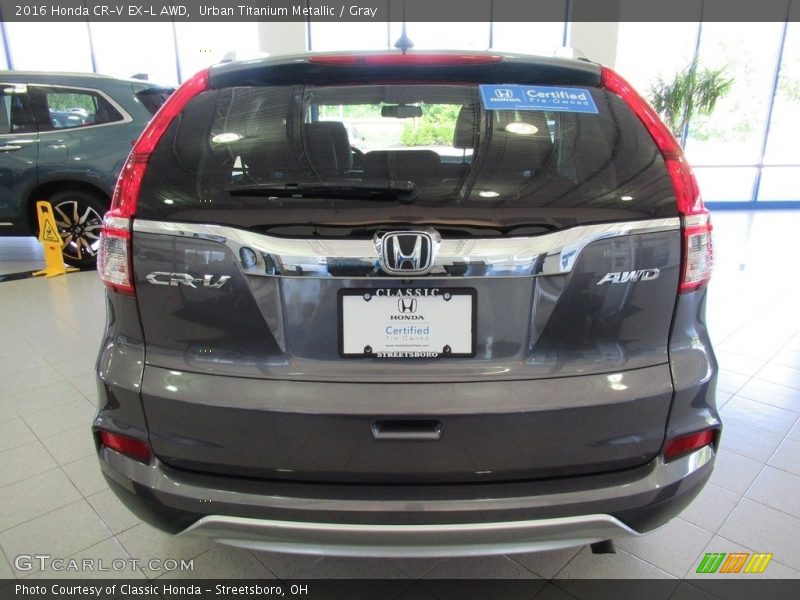 Urban Titanium Metallic / Gray 2016 Honda CR-V EX-L AWD