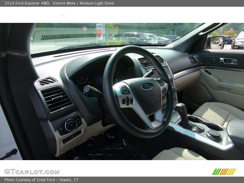 Oxford White / Medium Light Stone 2014 Ford Explorer 4WD