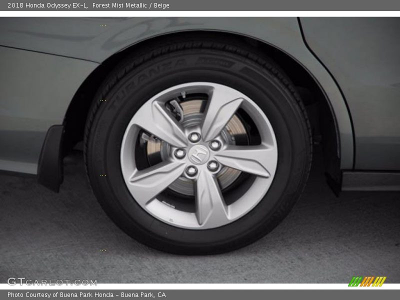 Forest Mist Metallic / Beige 2018 Honda Odyssey EX-L