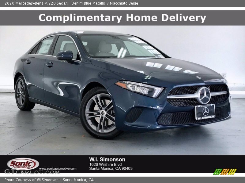 Denim Blue Metallic / Macchiato Beige 2020 Mercedes-Benz A 220 Sedan