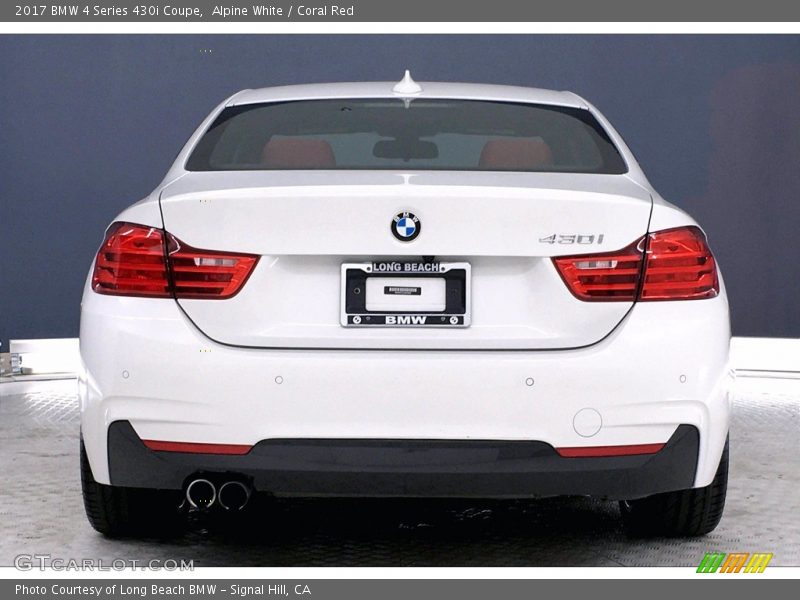 Alpine White / Coral Red 2017 BMW 4 Series 430i Coupe