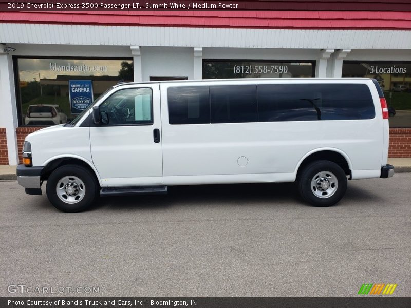 Summit White / Medium Pewter 2019 Chevrolet Express 3500 Passenger LT