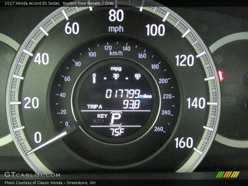 Modern Steel Metallic / Gray 2017 Honda Accord EX Sedan