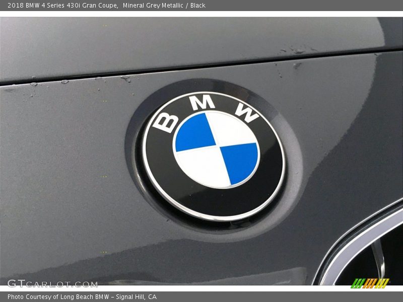 Mineral Grey Metallic / Black 2018 BMW 4 Series 430i Gran Coupe