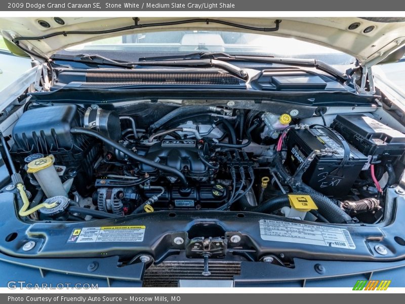 Stone White / Medium Slate Gray/Light Shale 2009 Dodge Grand Caravan SE