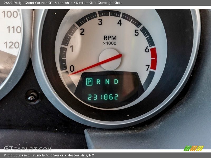 Stone White / Medium Slate Gray/Light Shale 2009 Dodge Grand Caravan SE
