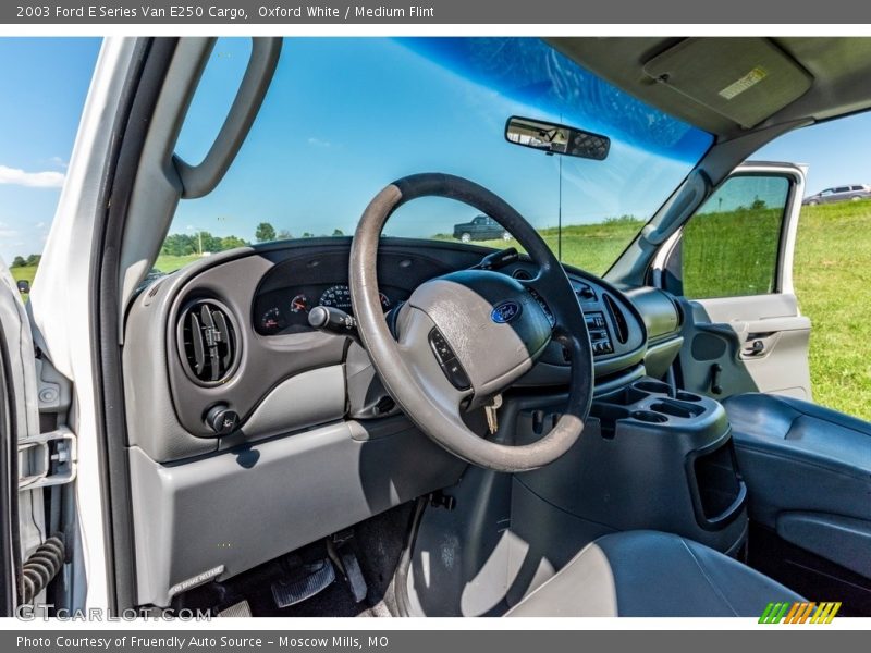 Oxford White / Medium Flint 2003 Ford E Series Van E250 Cargo