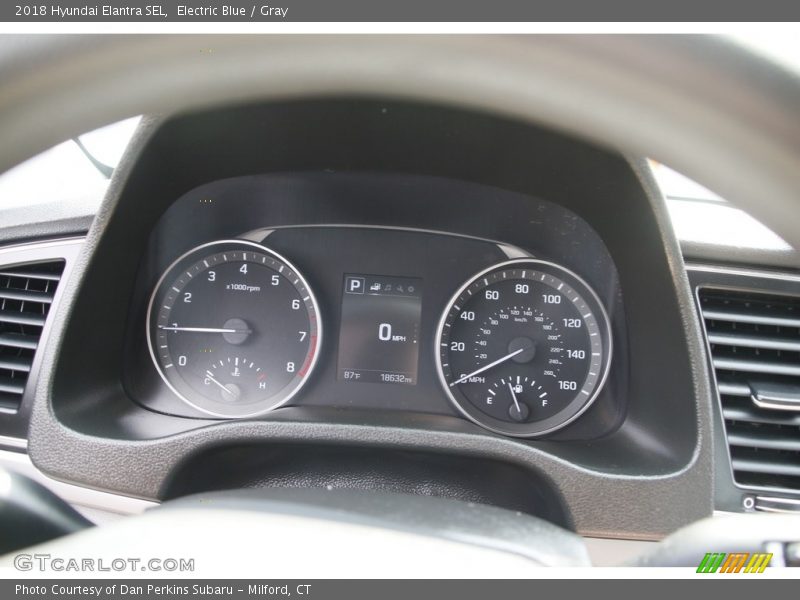 Electric Blue / Gray 2018 Hyundai Elantra SEL