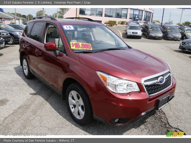 Venetian Red Pearl / Gray 2016 Subaru Forester 2.5i Limited