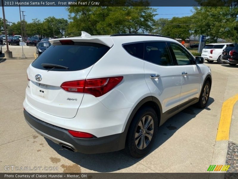 Frost White Pearl / Gray 2013 Hyundai Santa Fe Sport