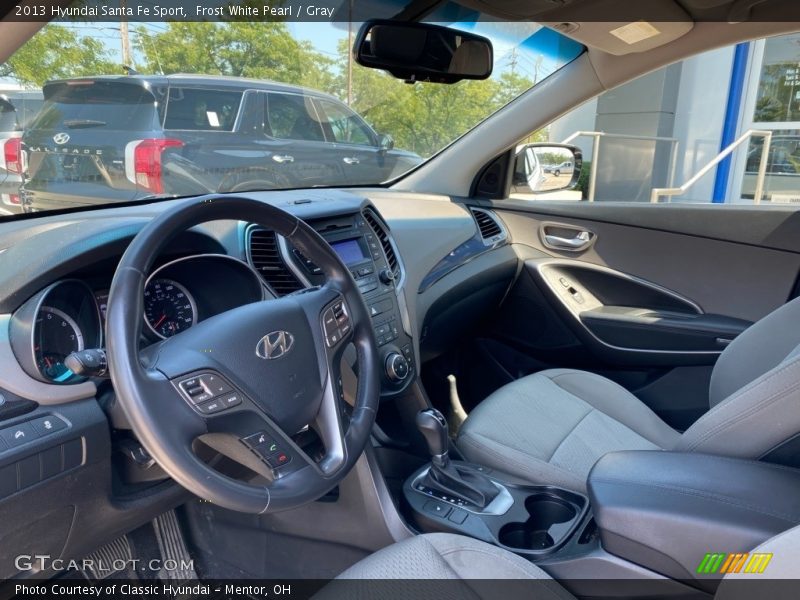 Frost White Pearl / Gray 2013 Hyundai Santa Fe Sport