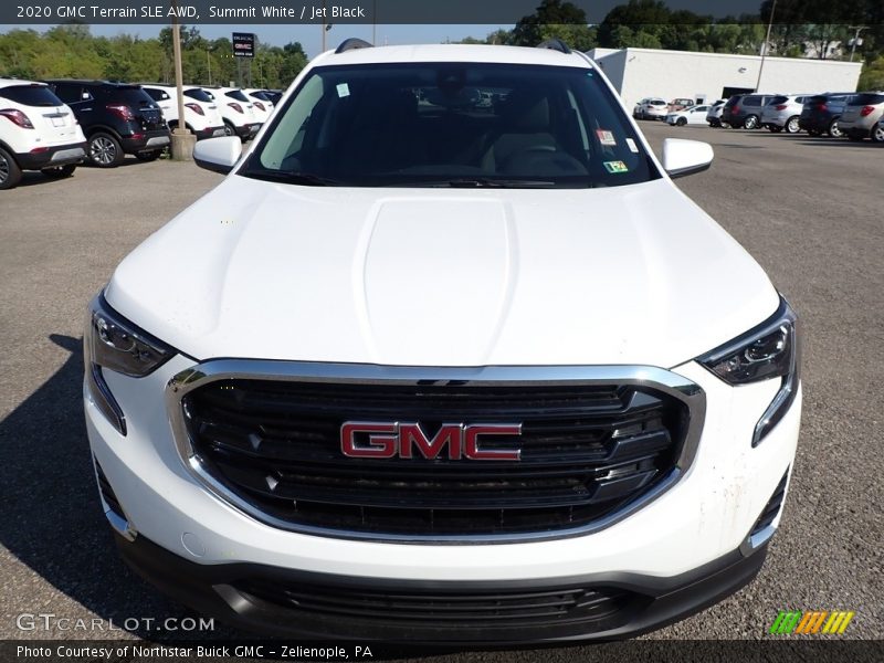 Summit White / Jet Black 2020 GMC Terrain SLE AWD